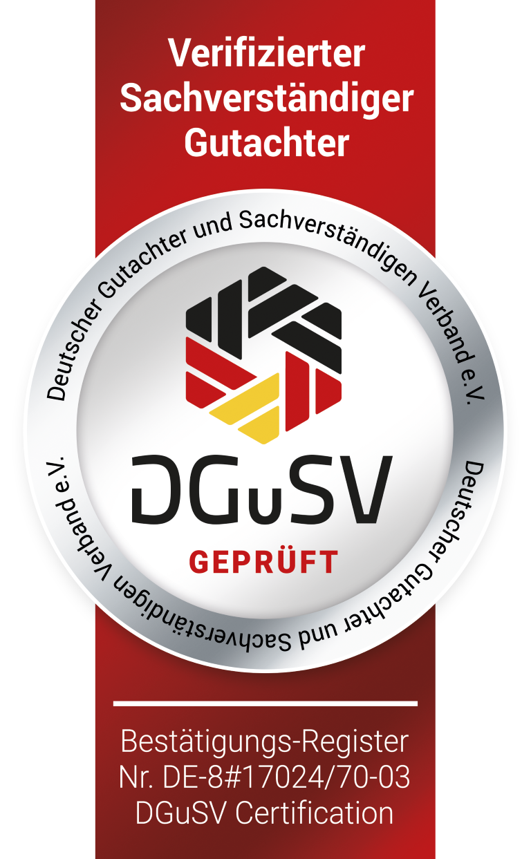 DGuSV geprüfter Sachverständiger – Bestätigungs-Register Nr. DE-8#17024/70-03